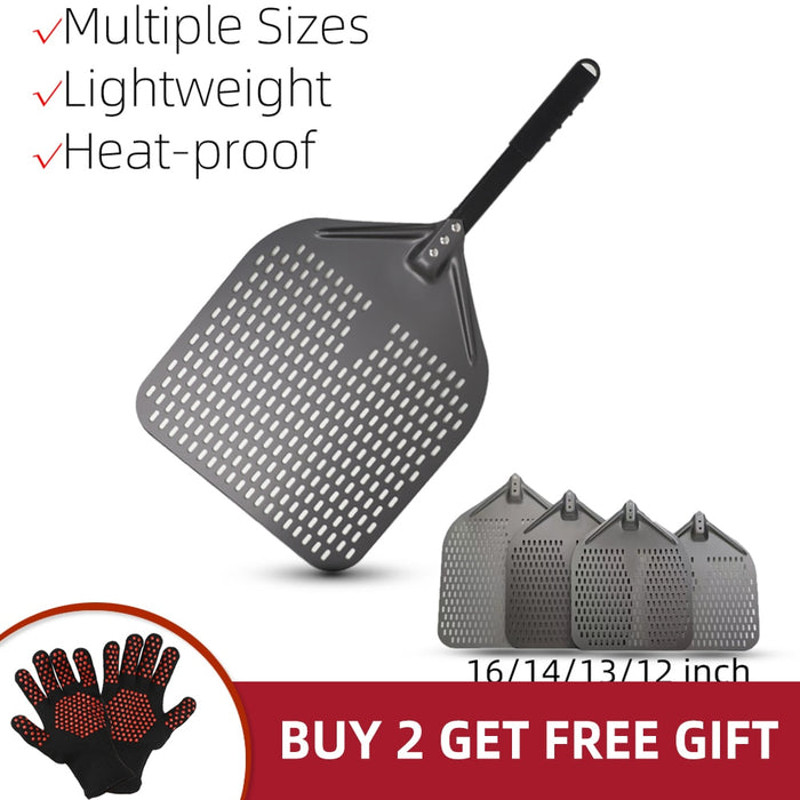 Anygleam Pizza Shovel 25cm X 55cm Dark Grey For Perforated Peel 4