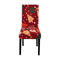 Anyhouz Chair Cover Maroon Christmas Tree Lantern Stretchable Slipcover 0