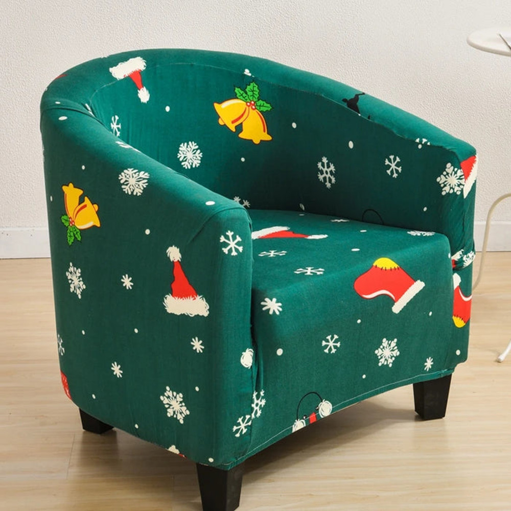 Anyhouz Sofa Cover Green Christmas Design Dust Proof Chair Tub Slipcover Home Decor 1