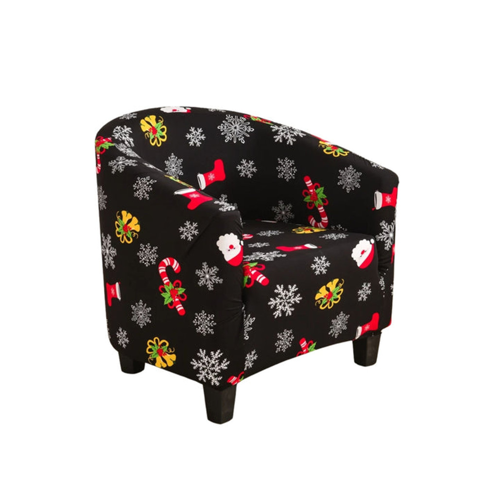 Anyhouz Sofa Cover Black Christmas Design Chair Tub Slipcover Home Decor 0