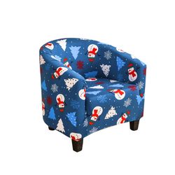 anyhouz sofa cover blue christmas design chair tub slipcover home decor