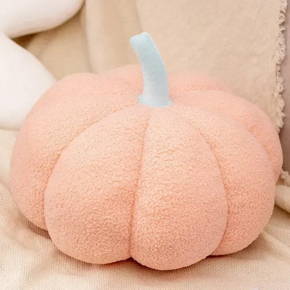 Anyhouz Throw Pillows Pink Lamb Fleece Pumpkin Plush Toys 1