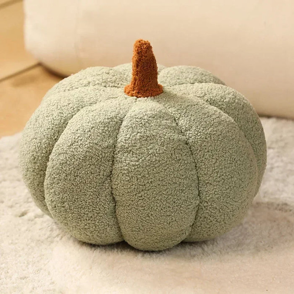 Anyhouz Throw Pillows Light Green Lamb Fleece Pumpkin Plush Toys 1