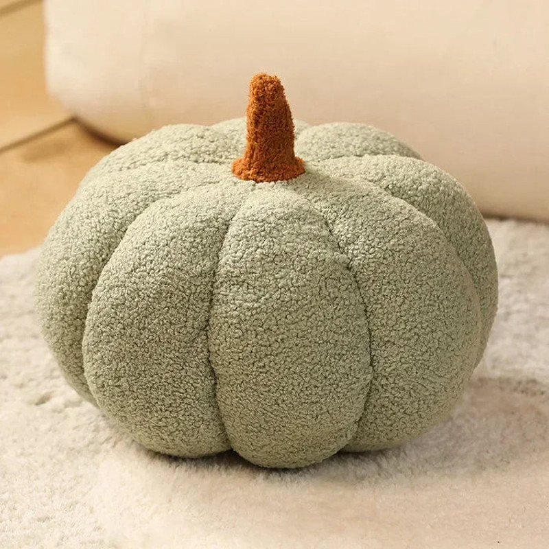 Anyhouz Throw Pillows Light Green Lamb Fleece Pumpkin Plush Toys 1