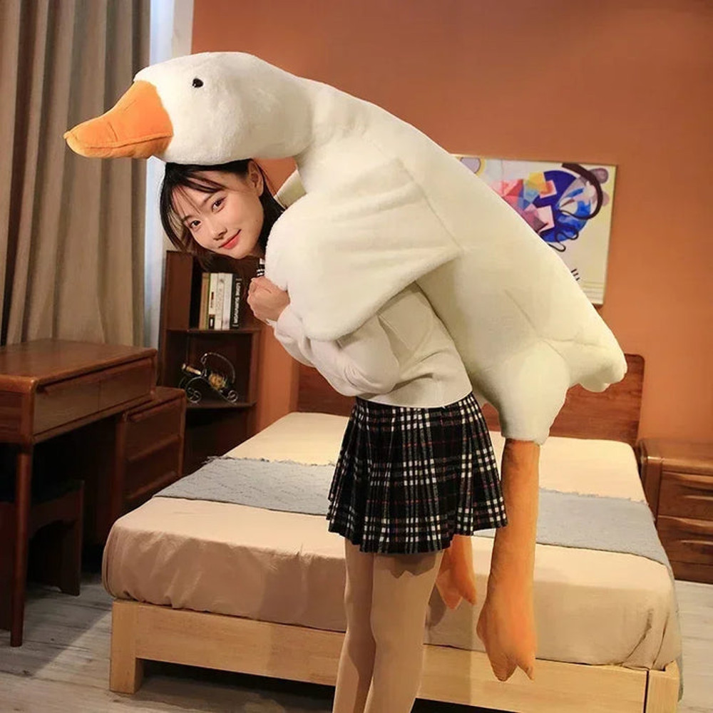 Anyhouz Side Sleep Body Pillow Cute Huge White Goose Stuffed 4