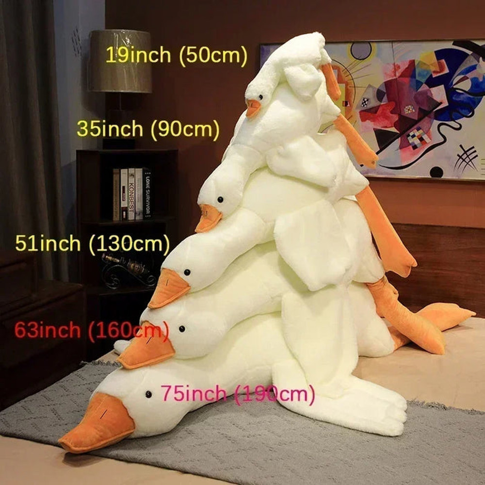 Anyhouz Side Sleep Body Pillow Cute Huge White Goose Stuffed 6