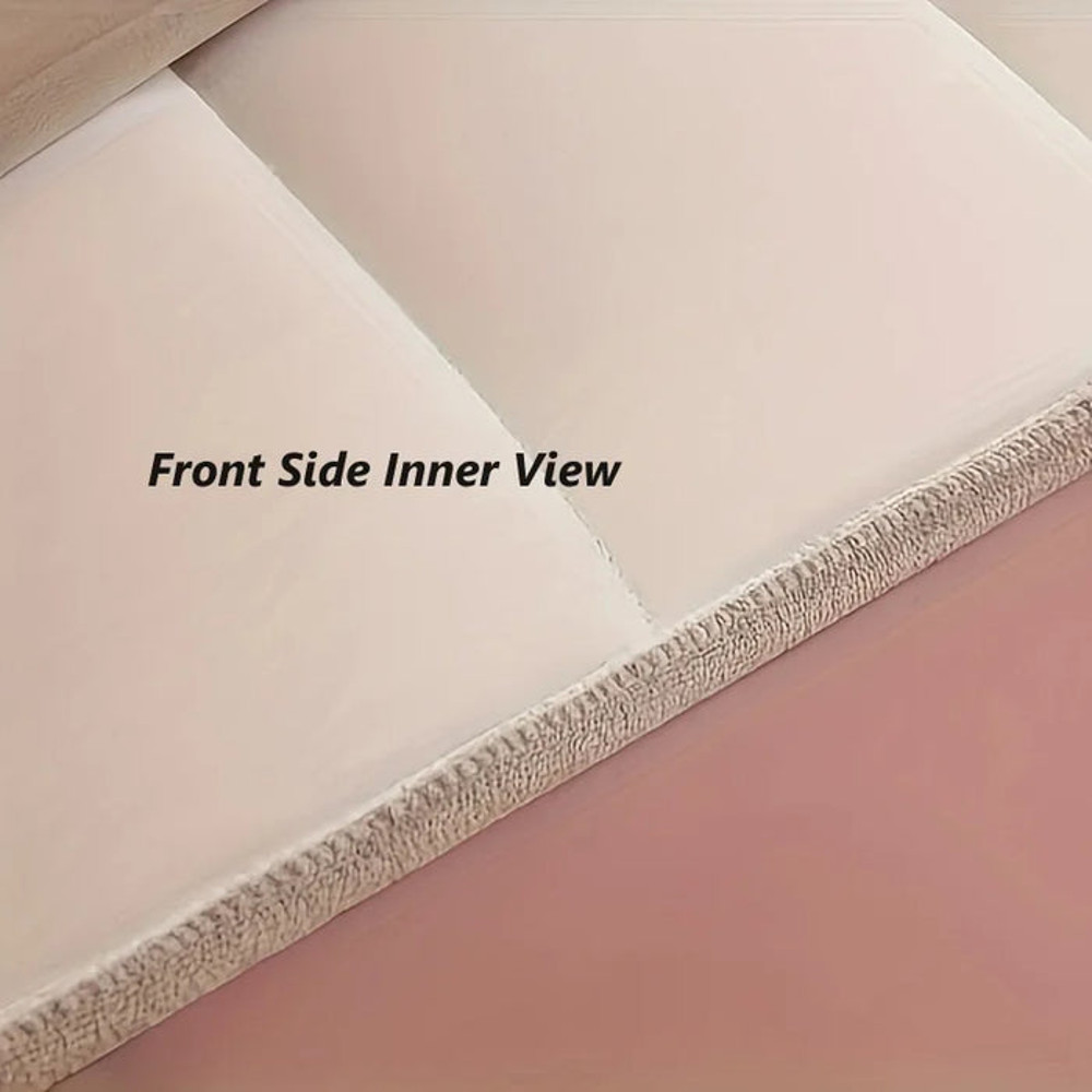 Anyhouz Headboard Cover Off White Short Plush Super Soft 4