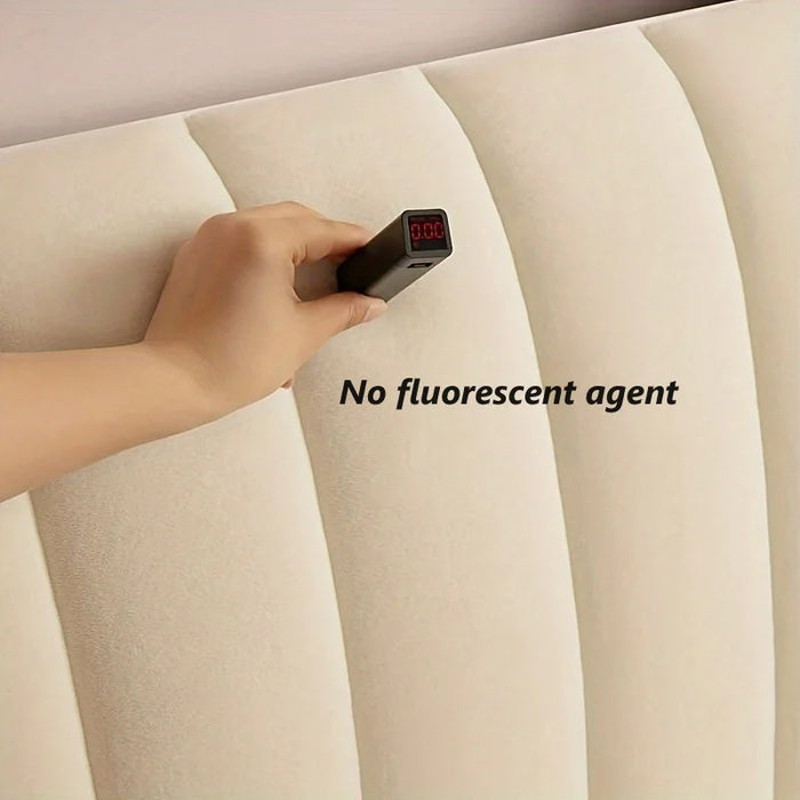 Anyhouz Headboard Cover Pink Short Plush Super Soft Smooth Quilted 6