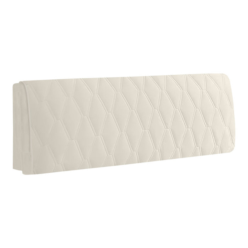 Anyhouz Headboard Cover Beige Zigzag Pattern Super Soft Smooth 0