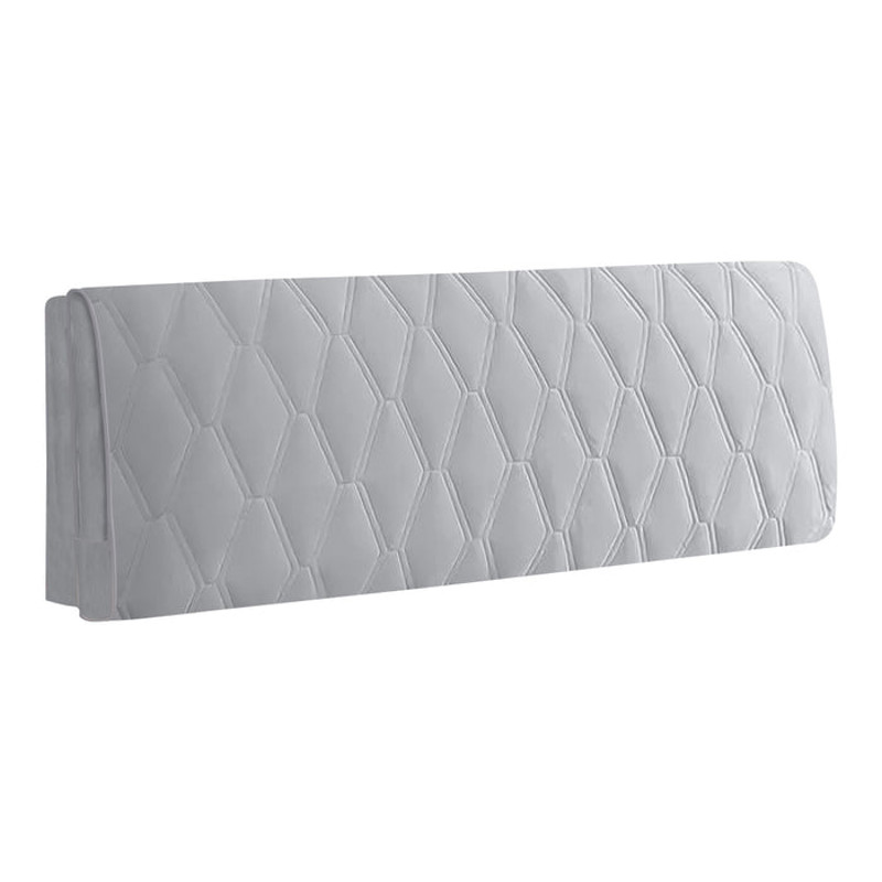 Anyhouz Headboard Cover Light Gray Zigzag Pattern Super Soft Smooth 0