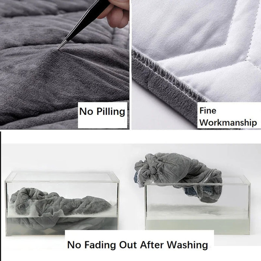 Anyhouz Headboard Cover Light Gray Zigzag Pattern Super Soft Smooth 3