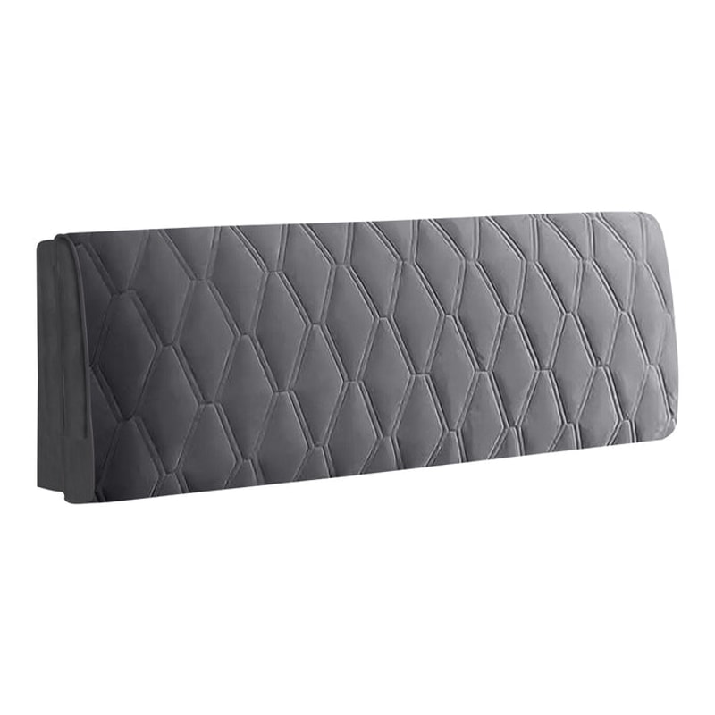 Anyhouz Headboard Cover Dark Gray Zigzag Pattern Super Soft 0