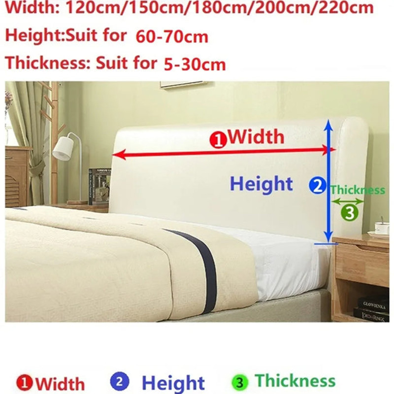 Anyhouz Headboard Cover Square Beige Super Soft Smooth 3
