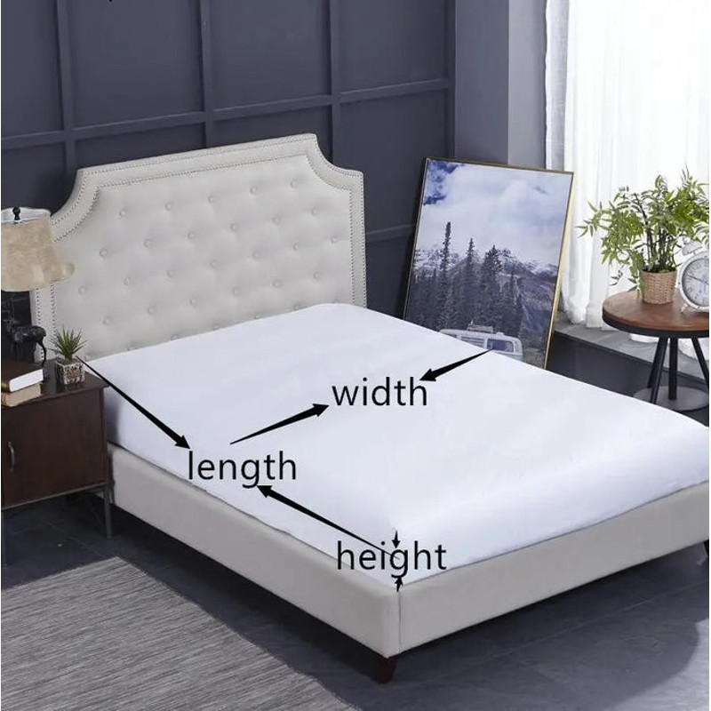 Anyhouz Bed Sheet Blue Light Grey Ultra Soft Luxury Egyptian Cotton 5