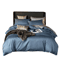 Anyhouz Bed Sheet Blue Light Grey Ultra Soft Luxury Egyptian Cotton Bedding 0