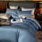Anyhouz Bed Sheet Blue Light Grey Ultra Soft Luxury Egyptian Cotton Bedding 1