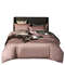 Anyhouz Bed Sheet Pink Deep Grey 4 Pcs Ultra Soft Luxury Egyptian 0