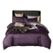 Anyhouz Bed Sheet Purple Light Grey 4 Pcs Ultra Soft Luxury Egyptian 0