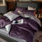 Anyhouz Bed Sheet Purple Light Grey 4 Pcs Ultra Soft Luxury Egyptian 4