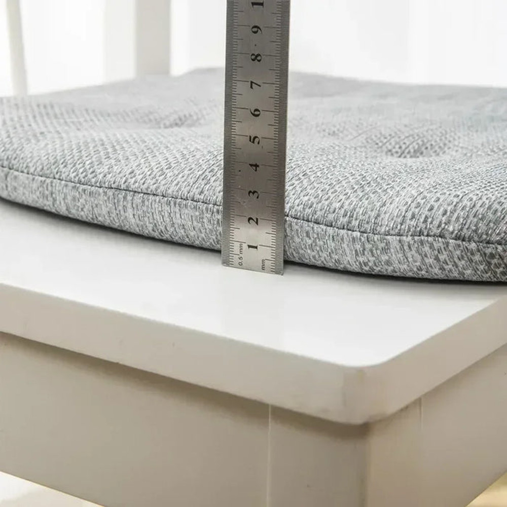 Anyhouz Chair Cushion With Straps White Seat Pad Mat 5