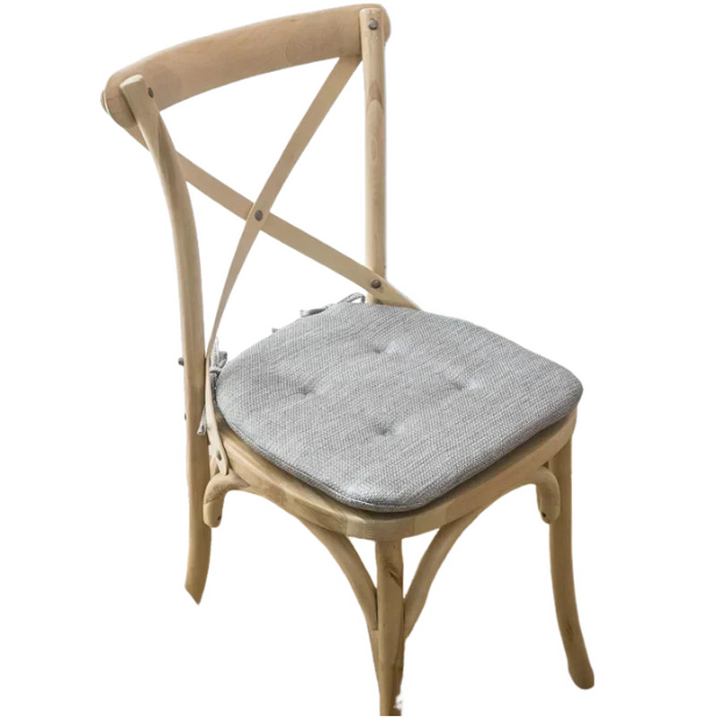 Anyhouz Chair Cushion With Straps White Seat Pad Mat 6