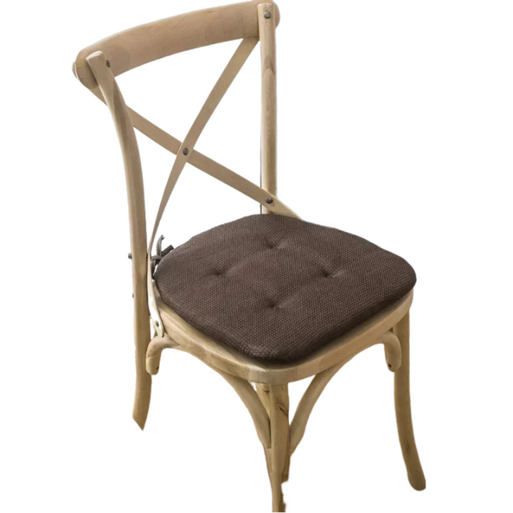 Anyhouz Chair Cushion With Straps White Seat Pad Mat 8