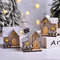 Anyhouz Christmas Wooden House Luminous Tabletop Decoration 2