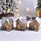 Anyhouz Christmas Wooden House Luminous Tabletop Decoration 3