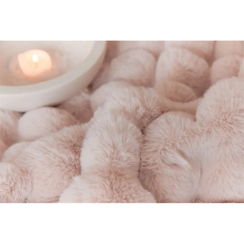 Anyhouz Blanket Pink Tuscan Imitation Thick Fur Winter 3