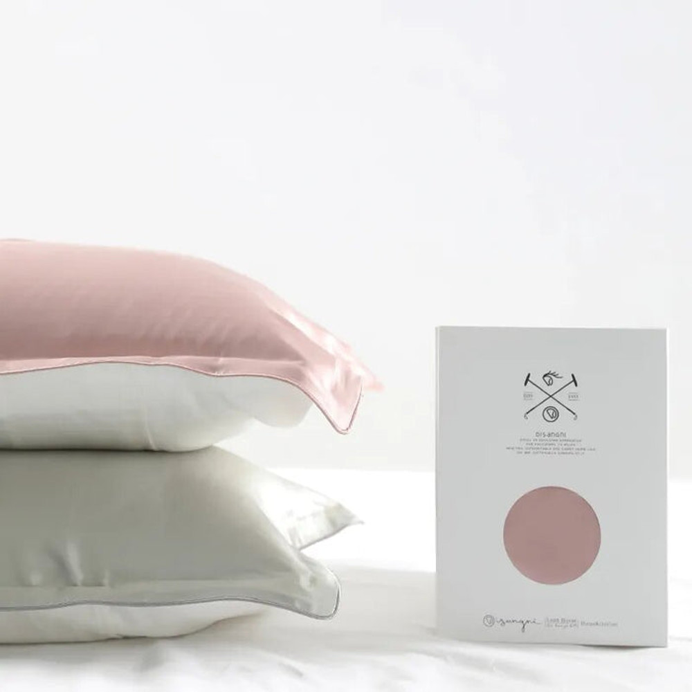 Anyhouz Pillowcase 51x66cm White Pure Real Silk 3