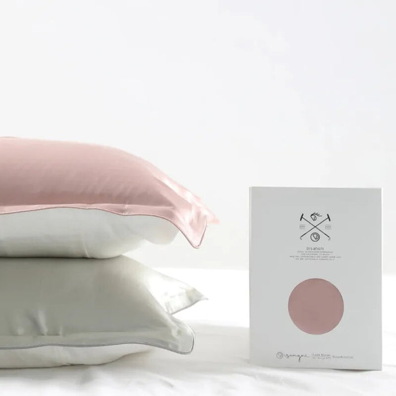 Anyhouz Pillowcase 51x66cm White Pure Real Silk 3