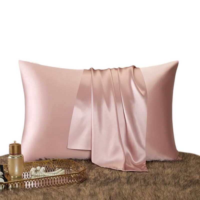 Anyhouz Pillowcase 50x90cm Set With Eye Mask Natural Mulberry Silk 0