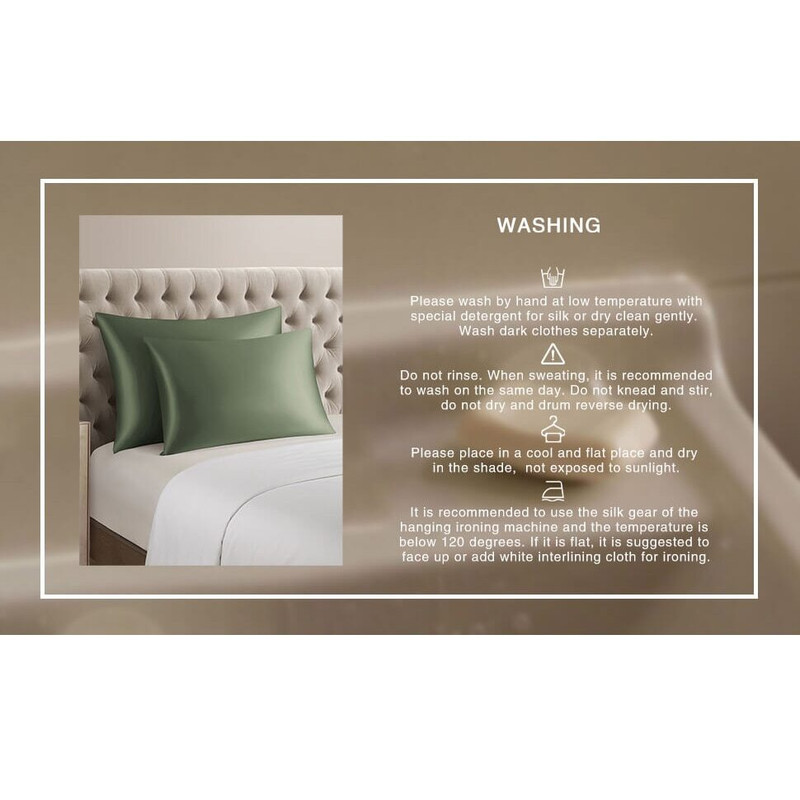 Anyhouz Pillowcase 50x90cm Set With Eye Mask Natural Mulberry Silk 6