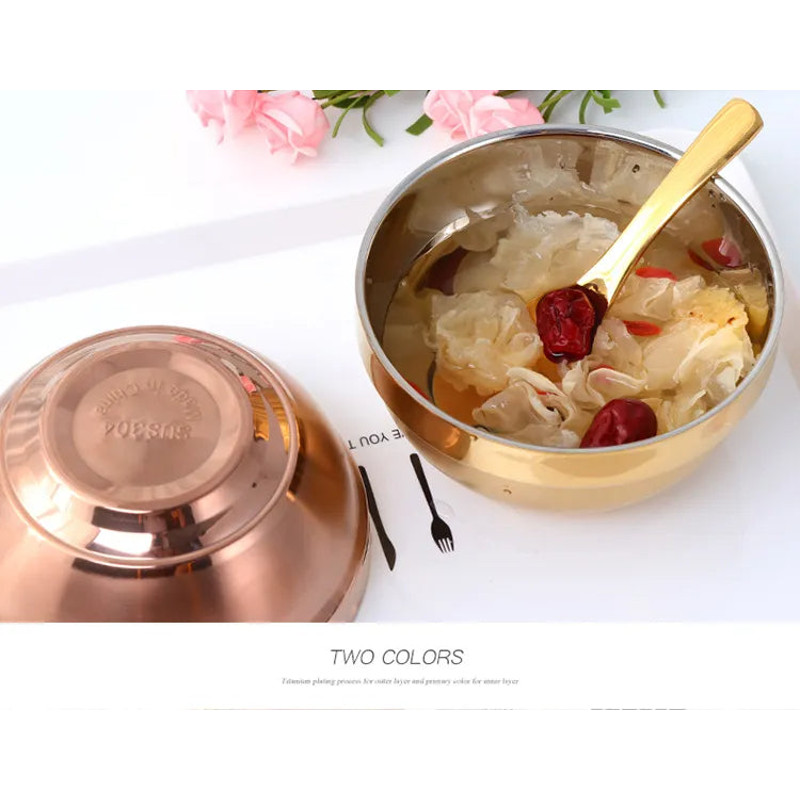 Anygleam 5Pcs Small Stainless Steel Rice Bowl Single AntiScalding 5