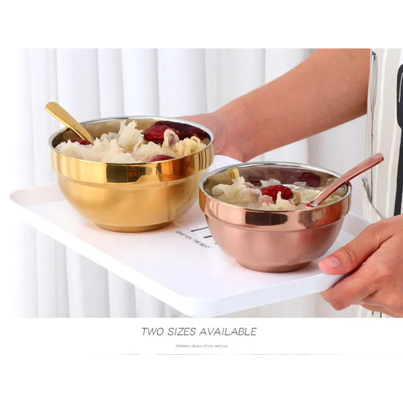 Anygleam 5Pcs Small Stainless Steel Rice Bowl Single AntiScalding 6