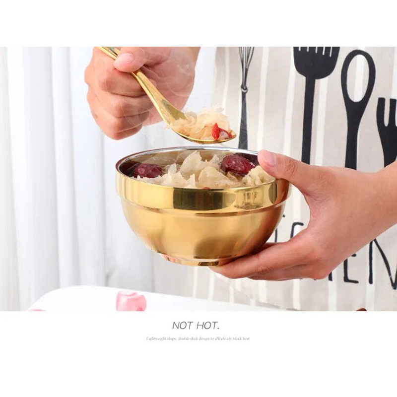 Anygleam 5Pcs Small Stainless Steel Rice Bowl Single AntiScalding 7