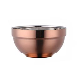 anygleam 2pcs big stainless steel rice bowl single anti-scalding