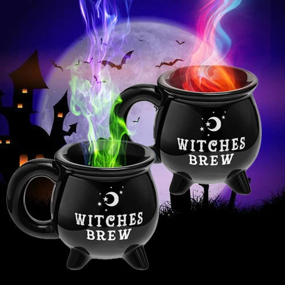 Anygleam Coffee Mug Black Witches Brew Print Ceramic 3