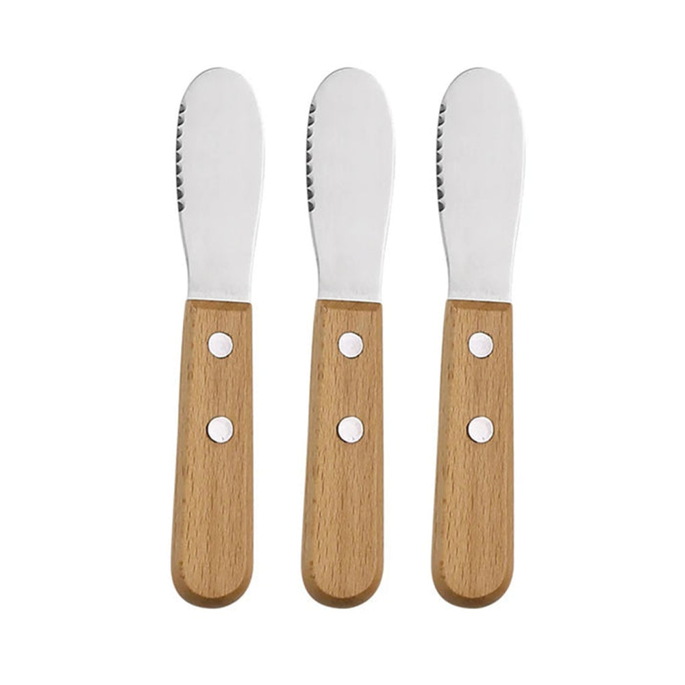 Anygleam 3pcs Wooden Butter Knife Kitchen 0