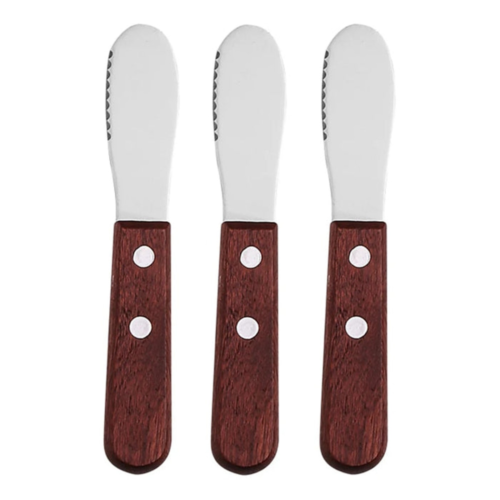 Anygleam 3pcs Wooden Butter Knife Kitchen 5