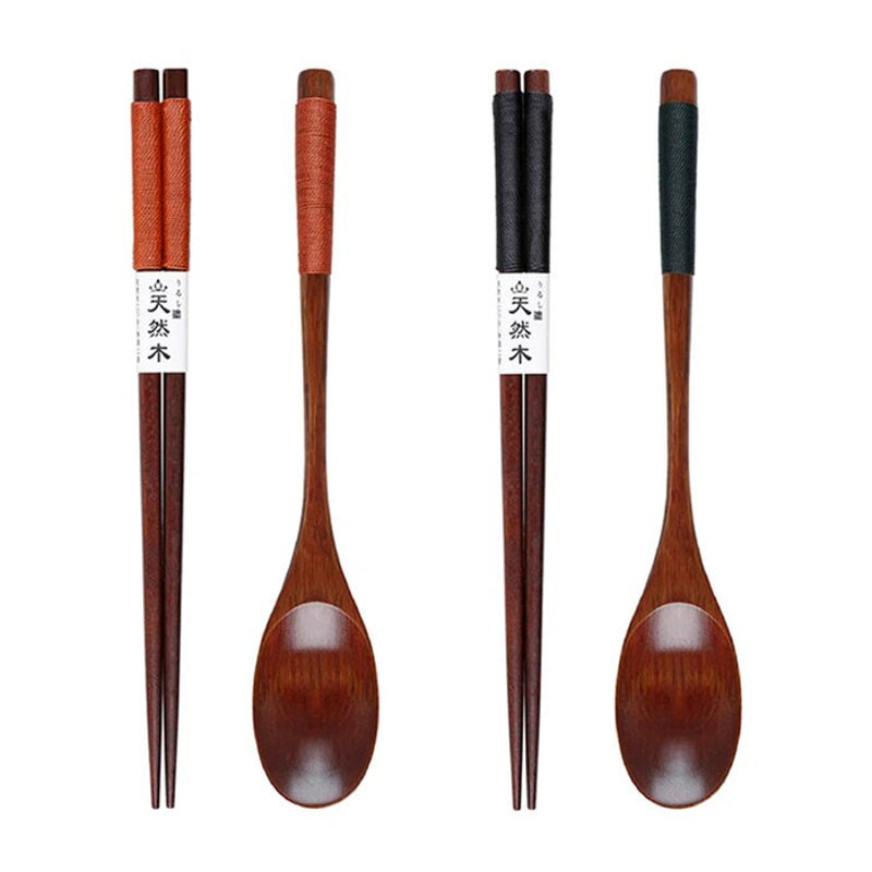 Nygleam 4pcs Wooden Chopsticks And Long Ladle 0
