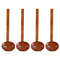 Anygleam Mixed Brown 4pcs Wooden Strainer Soup Spoon 4