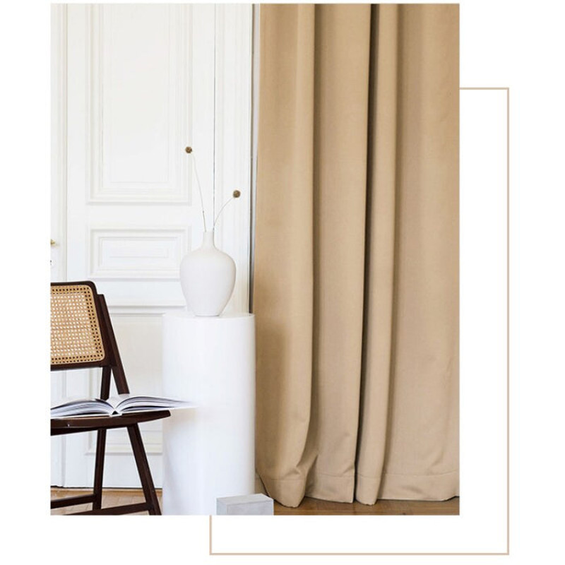 Anyhouz Light Pawn High Quality Modern Velvet Blackout Curtains 6