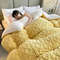 Anyhouz Blanket Yellow Cashmere Super Thick Warm Quilt Comforter 1