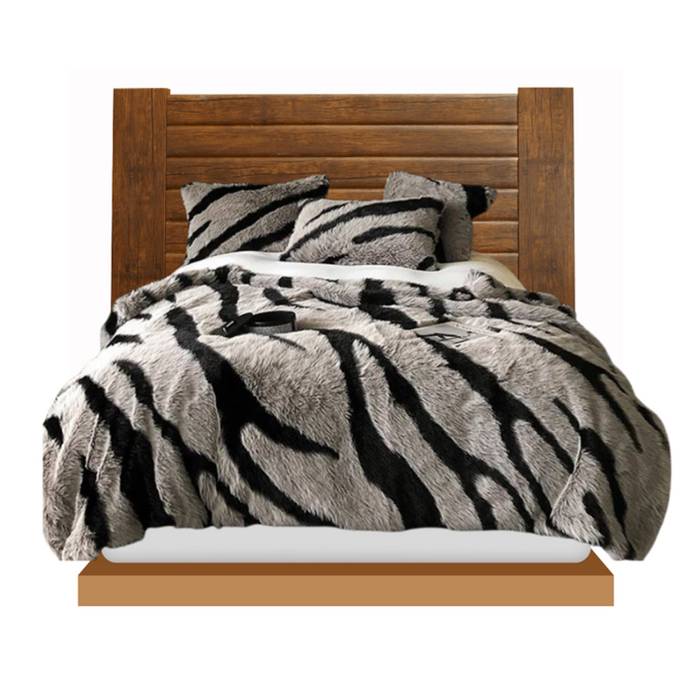 Anyhouz Blanket White Zebra Warm Autumn Plush Fur Soft Throw Blanket 0