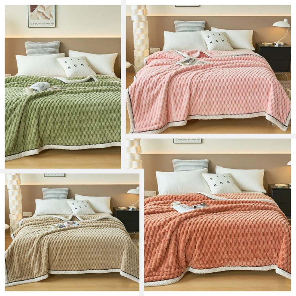 Anyhouz Blanket Brown Velvet Autumn Warm Soft Fluffy Throw Blanket 2