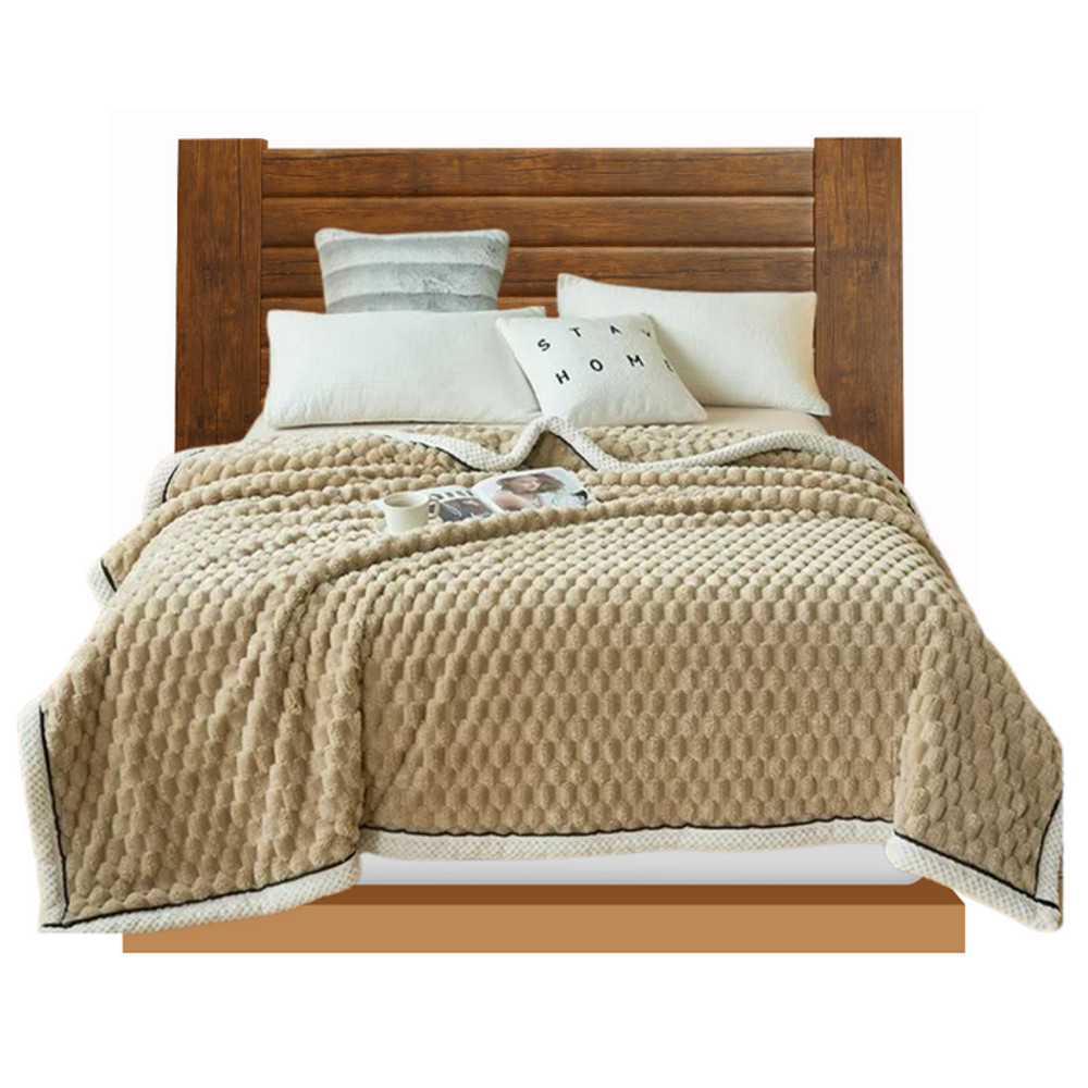 Anyhouz Blanket Brown Velvet Autumn Warm Soft Fluffy Throw Blanket 0