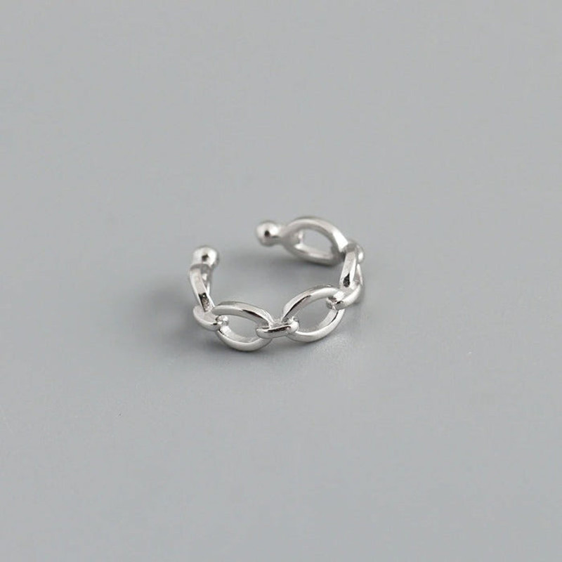 Anyco Stud Earrings Minimalist Chain Hoop Earrings For Women 1