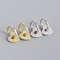 Anyco Earrings Punk Rock Love Heart Huggies Pendant 3