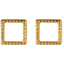 anyco fashion earrings square gold 925 sterling silver minimalist